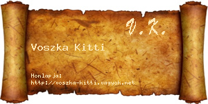Voszka Kitti névjegykártya